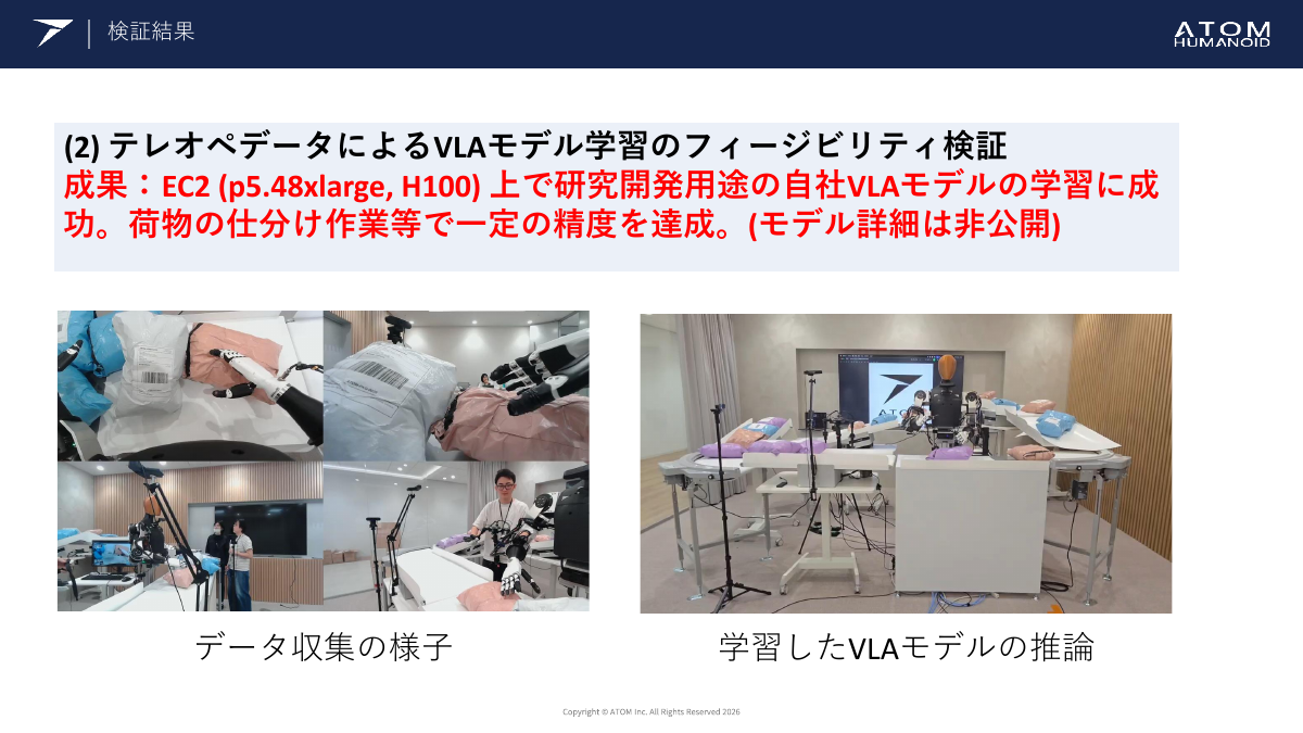 テレオペデータによるVLAモデル学習のフィージビリティ検証