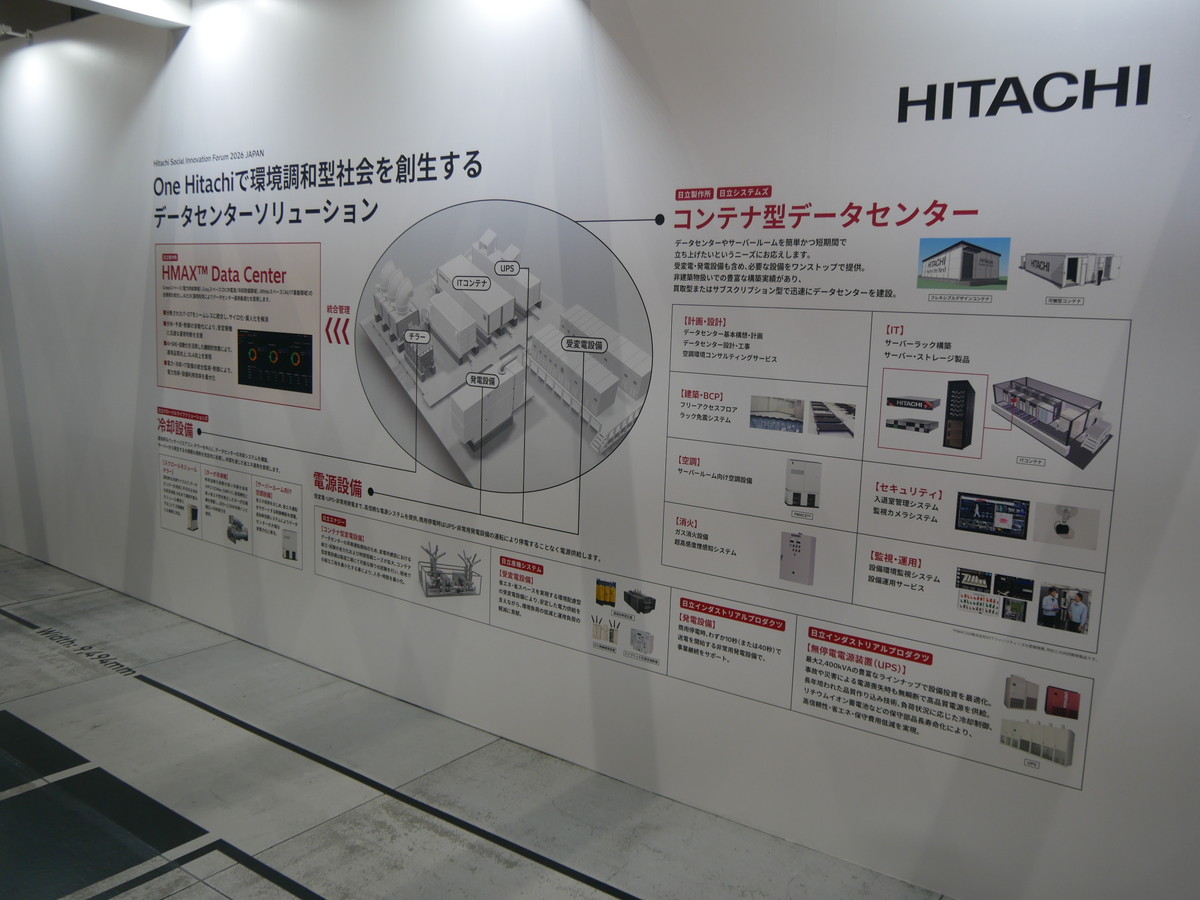 日立ではHSIFの開催に合わせて「HMAX Data Center」を発表した