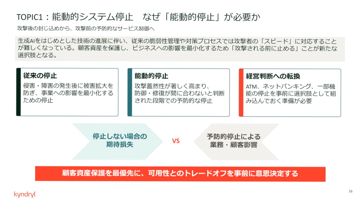 「能動的システム停止」の概要