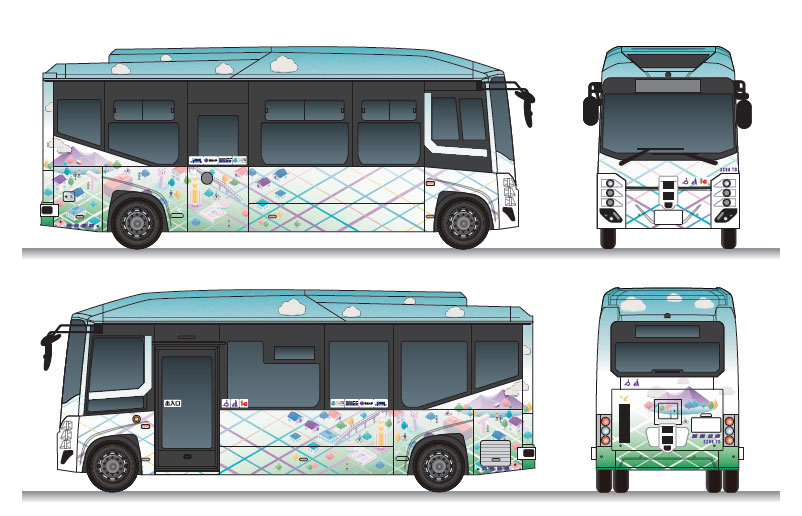 自動運転バスラッピングデザイン
