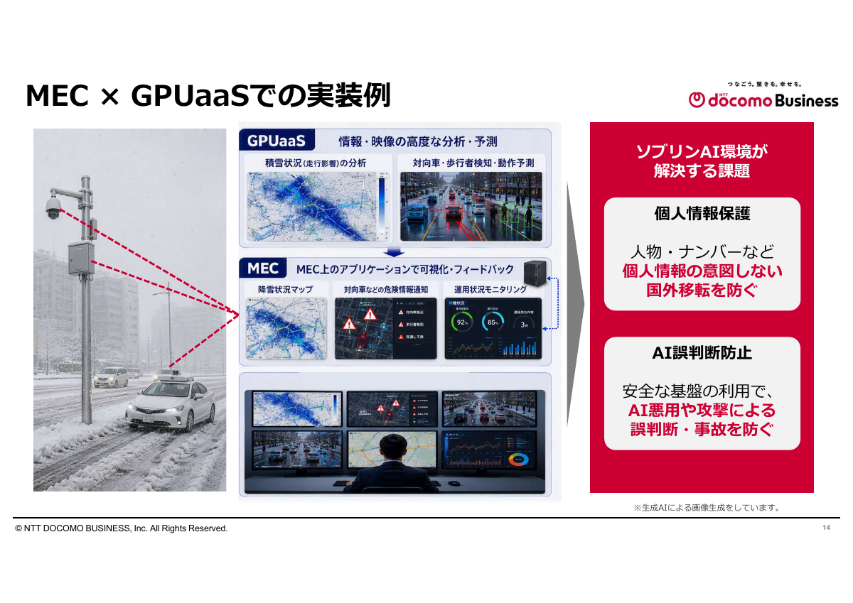 路車協調による自動運転の例