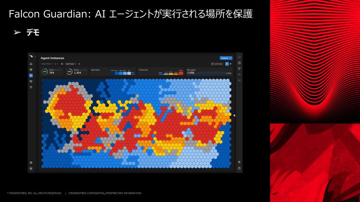 「Falcon Guardian」のデモ画面