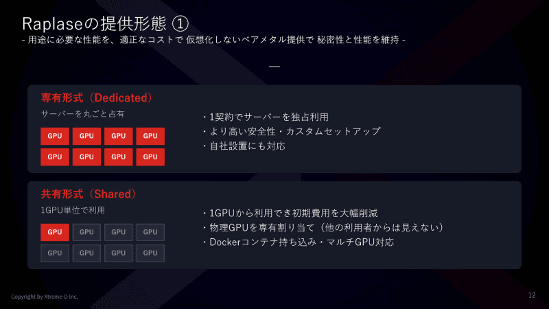 Raplase RCAの提供形態