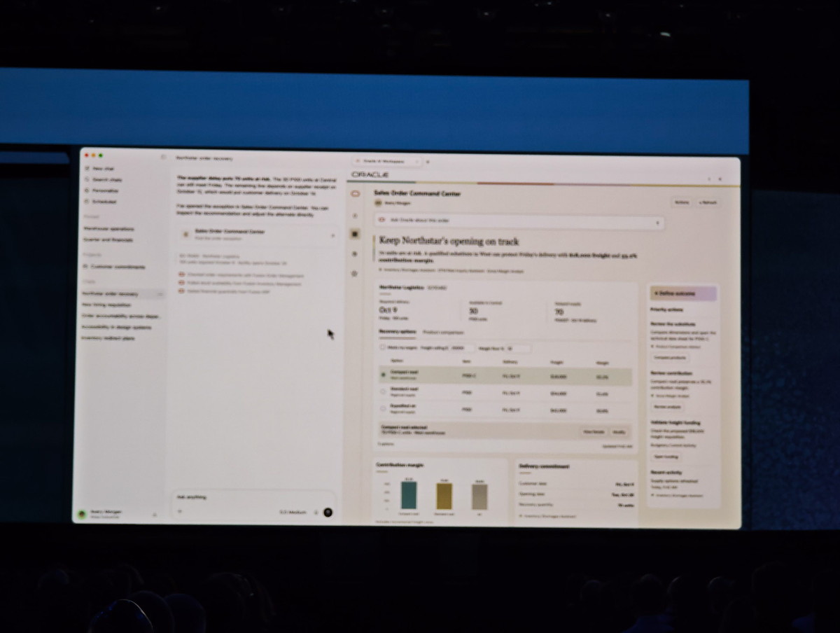 Oracle AI Workspaceの画面