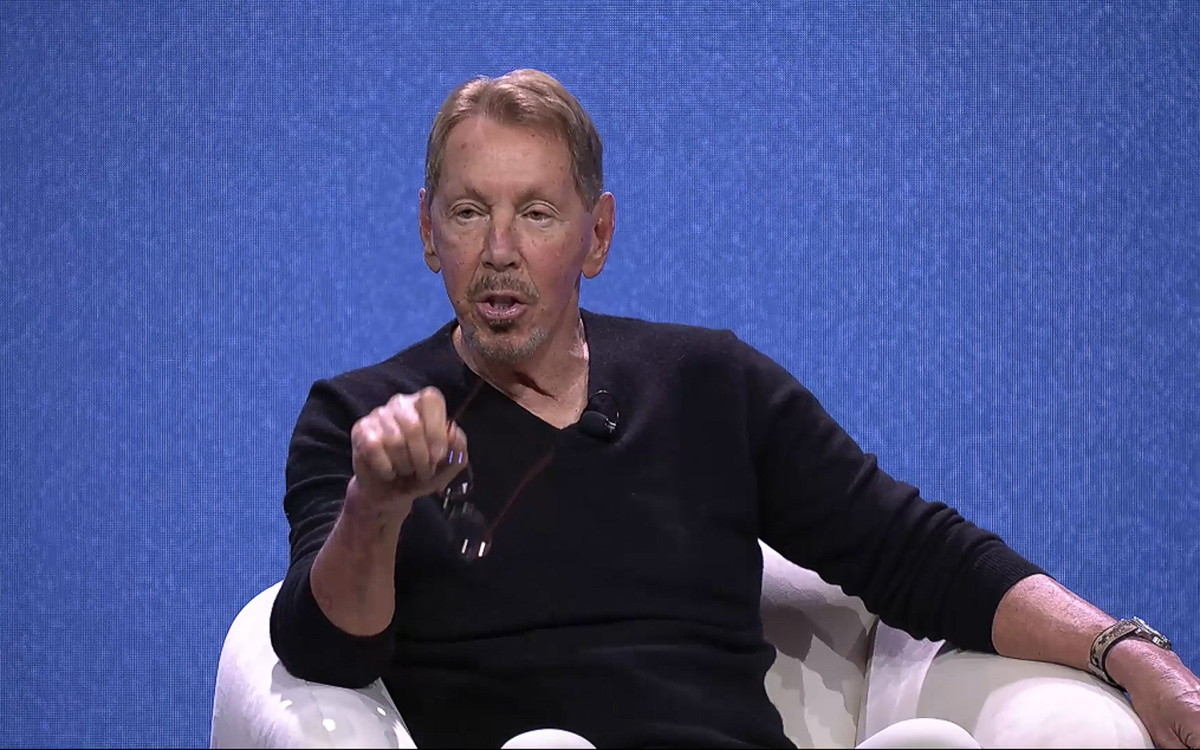 Oracle CTO 兼 取締役会副会長 ラリー・エリソン氏（同社のWebストリーミングより、キャプチャー）