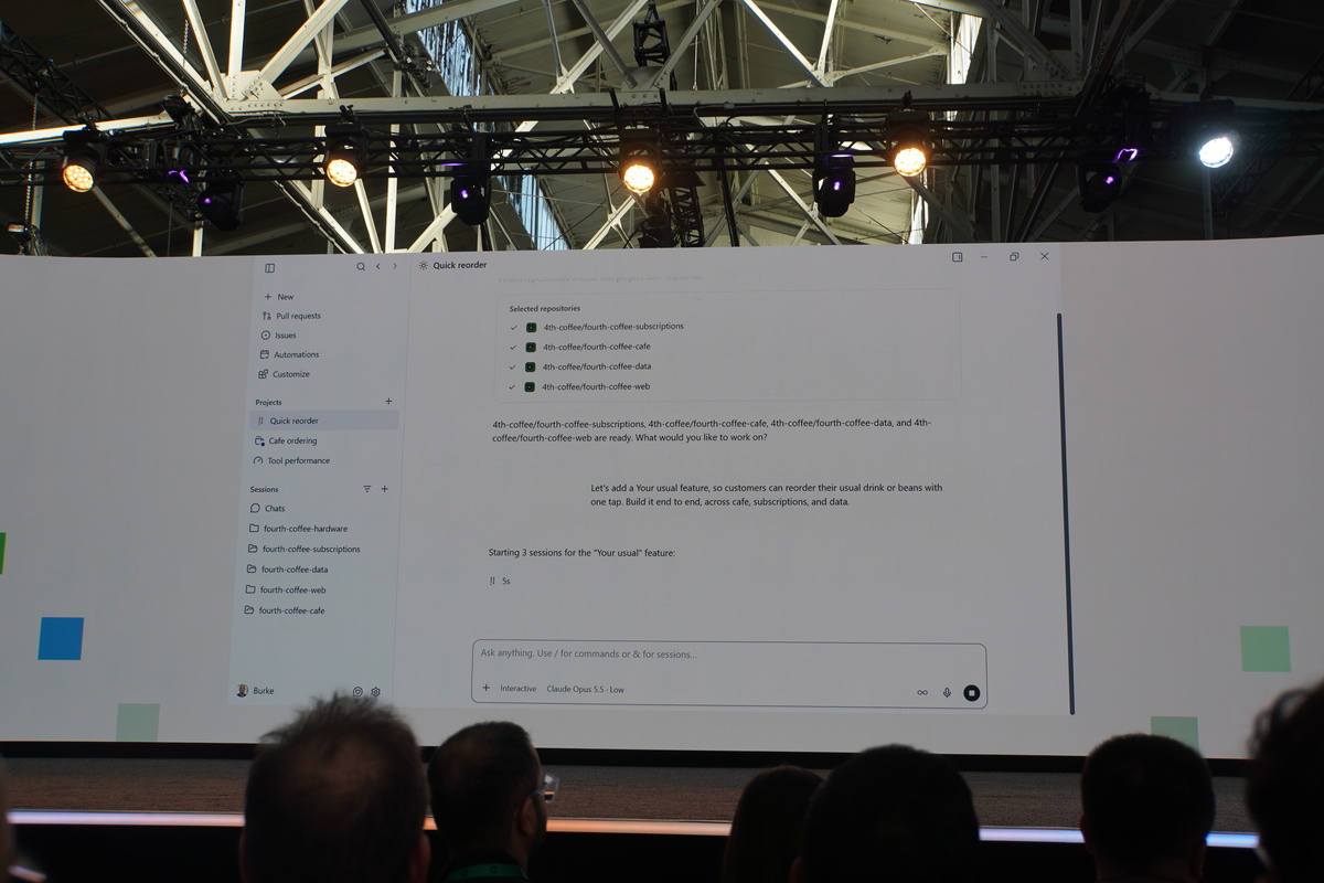 GitHub CopilotアプリのCopilot Projectsのデモ