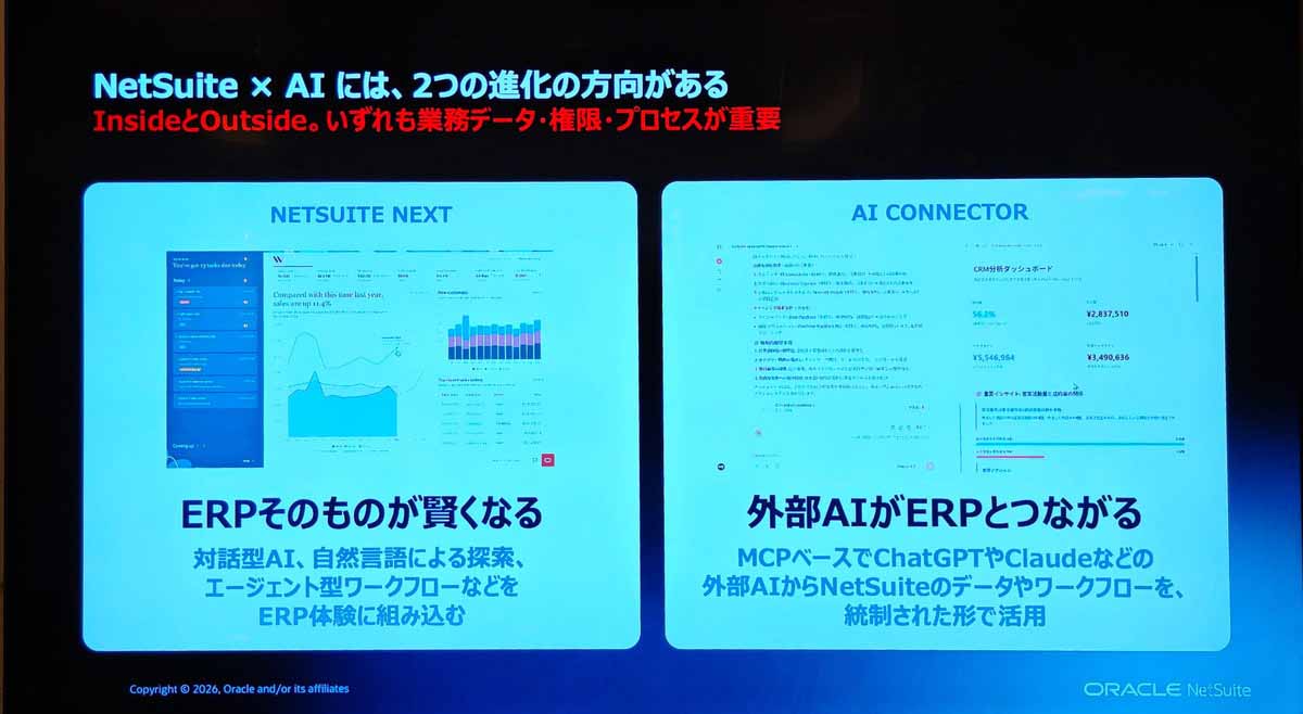 NetSuiteの2つの方向性