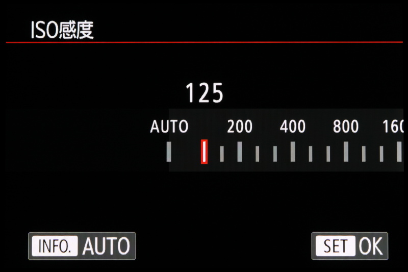 ベース感度はISO125、最高感度はISO12800。1インチCMOSの採用で、高感度域でも十分実用的。