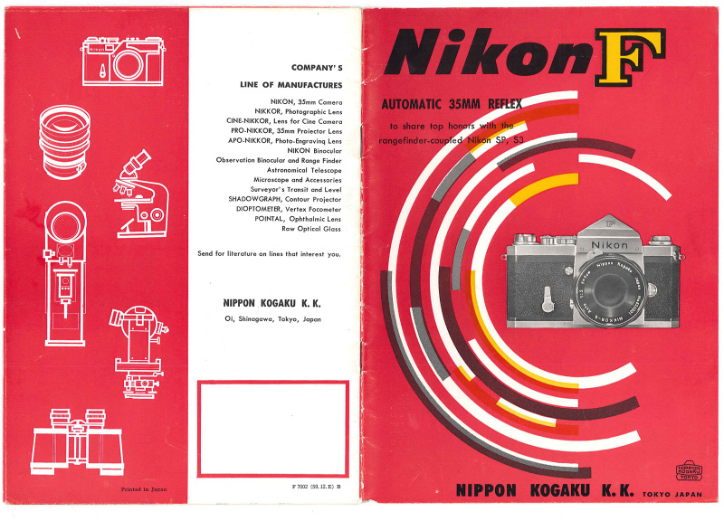 ニコンFカタログ（英語版）