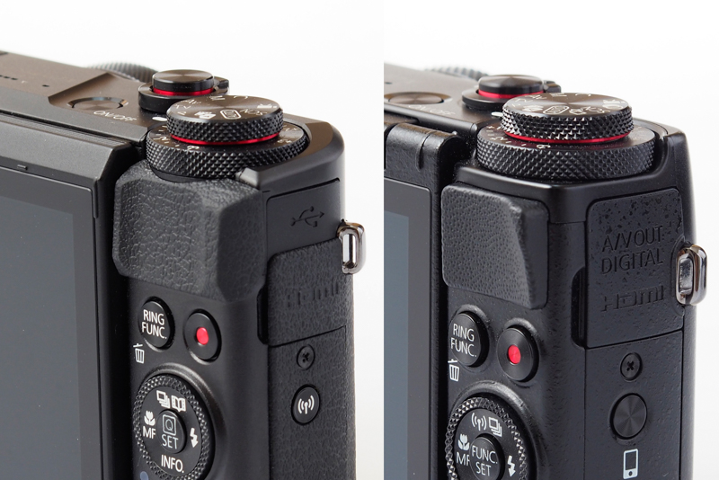 左からPowerShot G7 X Mark II、PowerShot G7 X