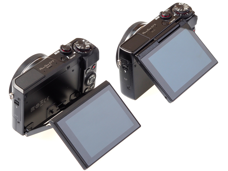 左からPowerShot G7 X Mark II、PowerShot G7 X