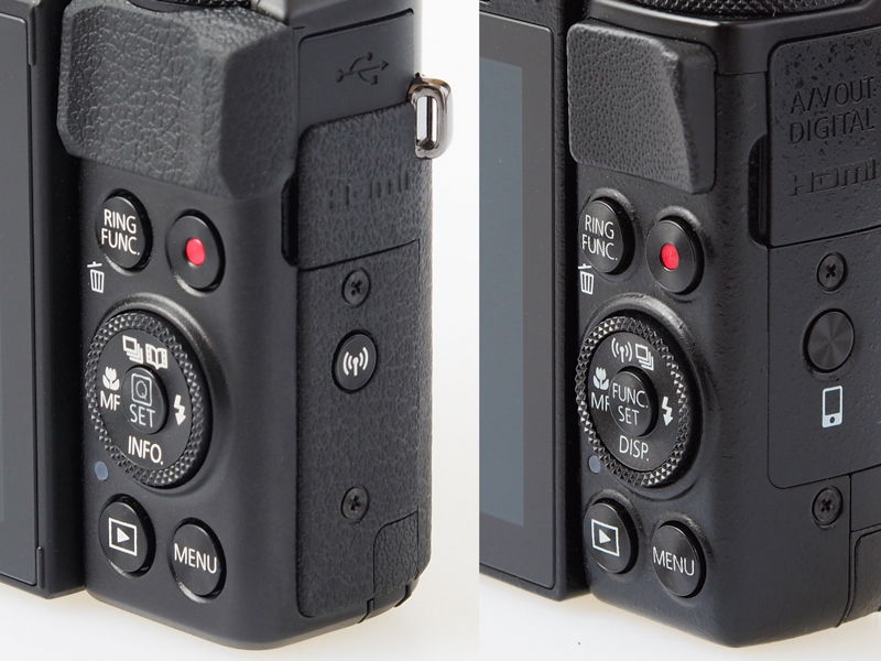 左からPowerShot G7 X Mark II、PowerShot G7 X