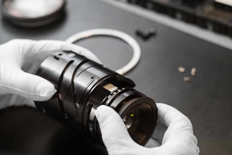 レンズの組み込み