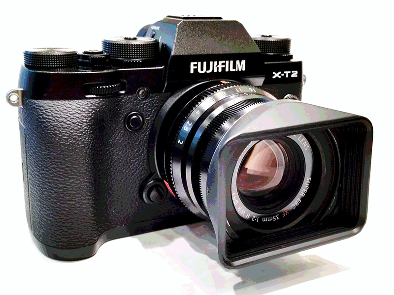 UNX-8134 スクエアフード43mm装着例