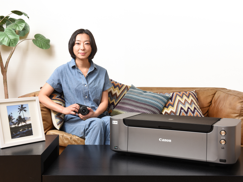 鶴巻育子さんとキヤノンPIXUS PRO-100S