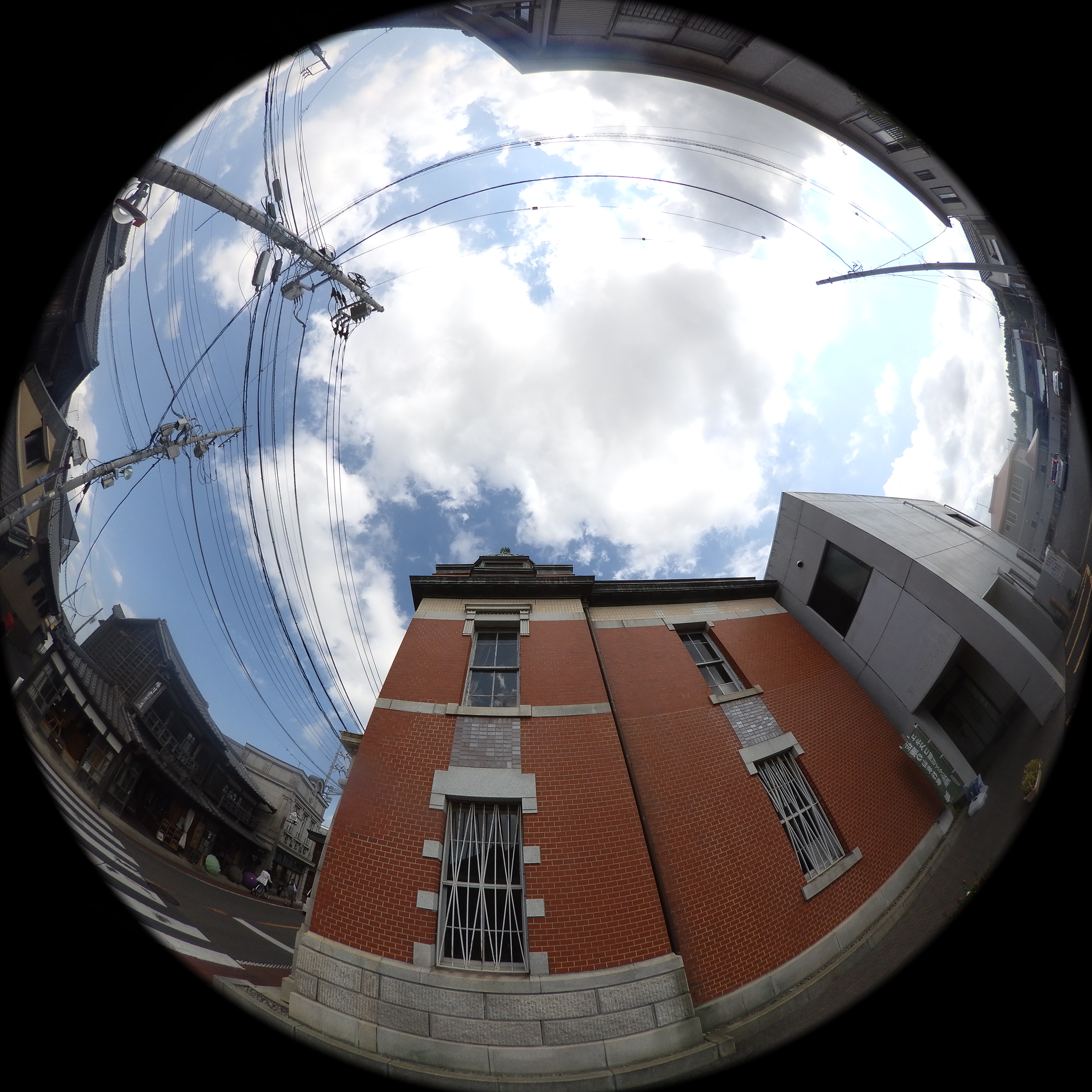 EX-FR200を使うと、全天周の前後左右すべてが一度に収められている