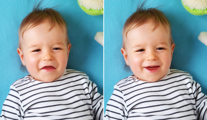 顔立ち調整の例。口元や目などをスライダーで細かく調整できる