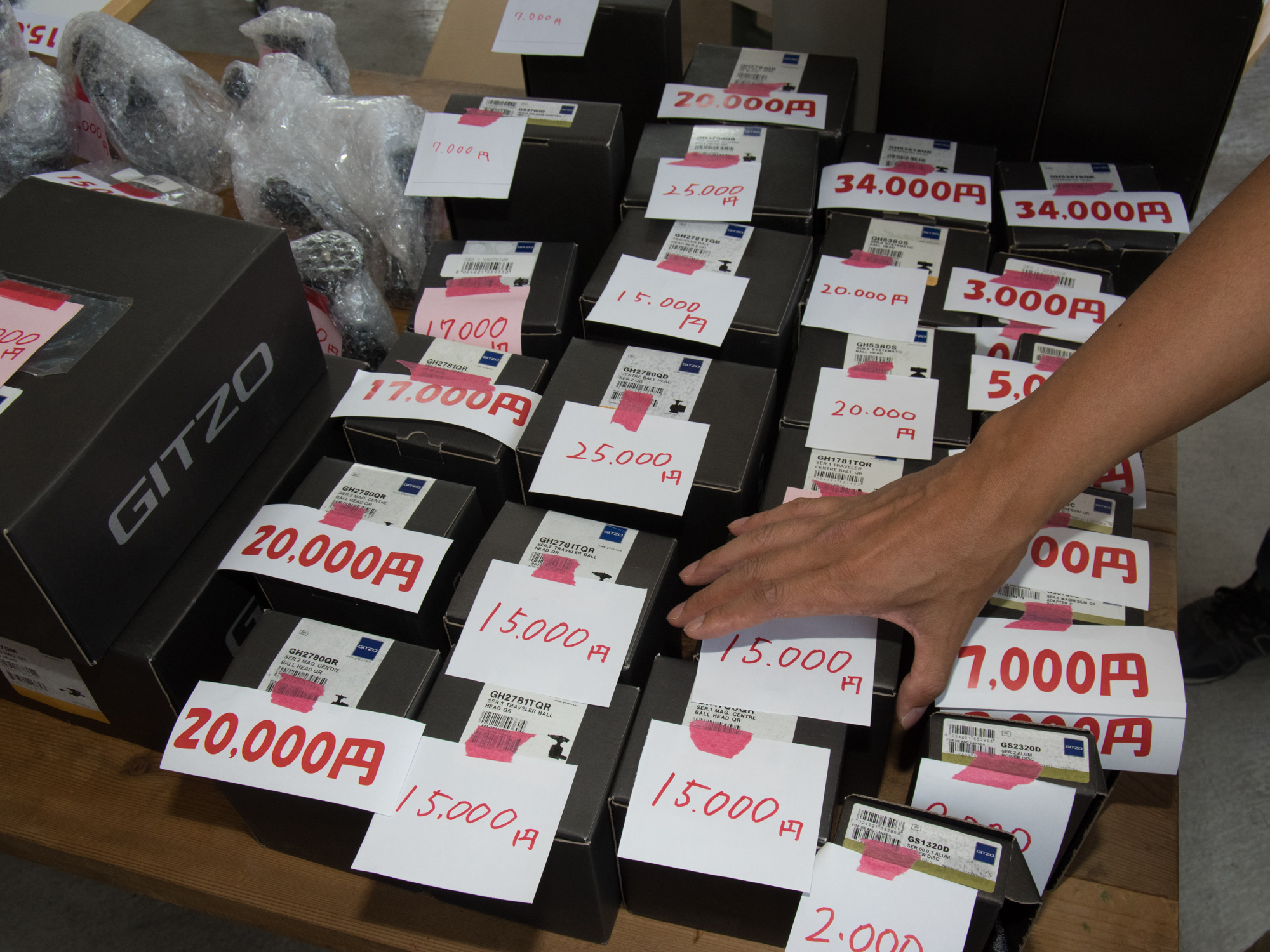 ジッツオの雲台。箱入りのものはもう少しわかりやすい。