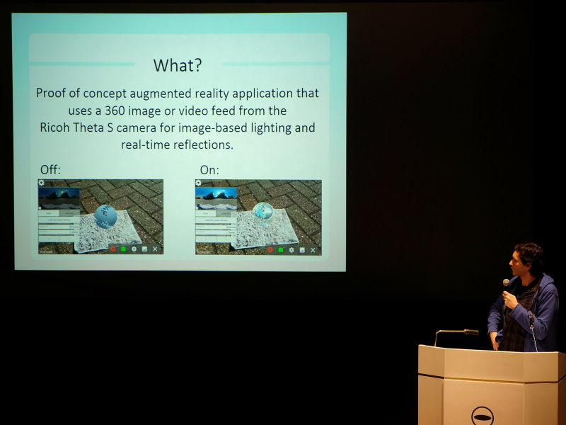 360度画像にCG物体を置いたときの映り込みを、リアルタイムに計算する