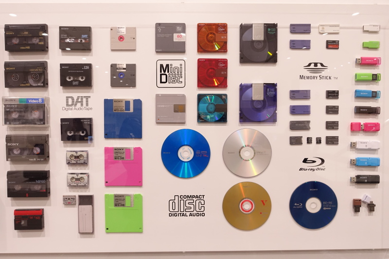 歴代のソニー記録媒体コーナー