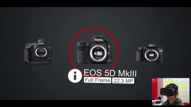 カメラを選ぶ画面。APS-C機を選べば、同じレンズでも画角が狭まる