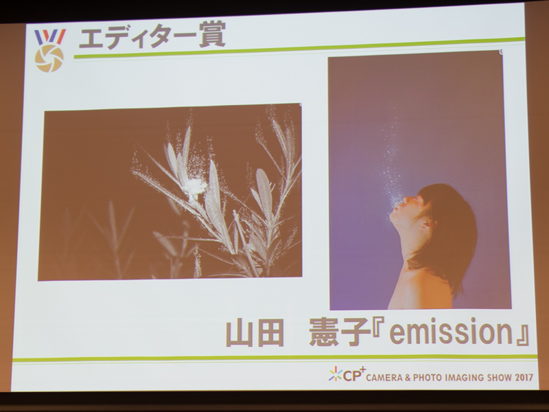 エディター賞を受賞した山田憲子さんの作品「emission」