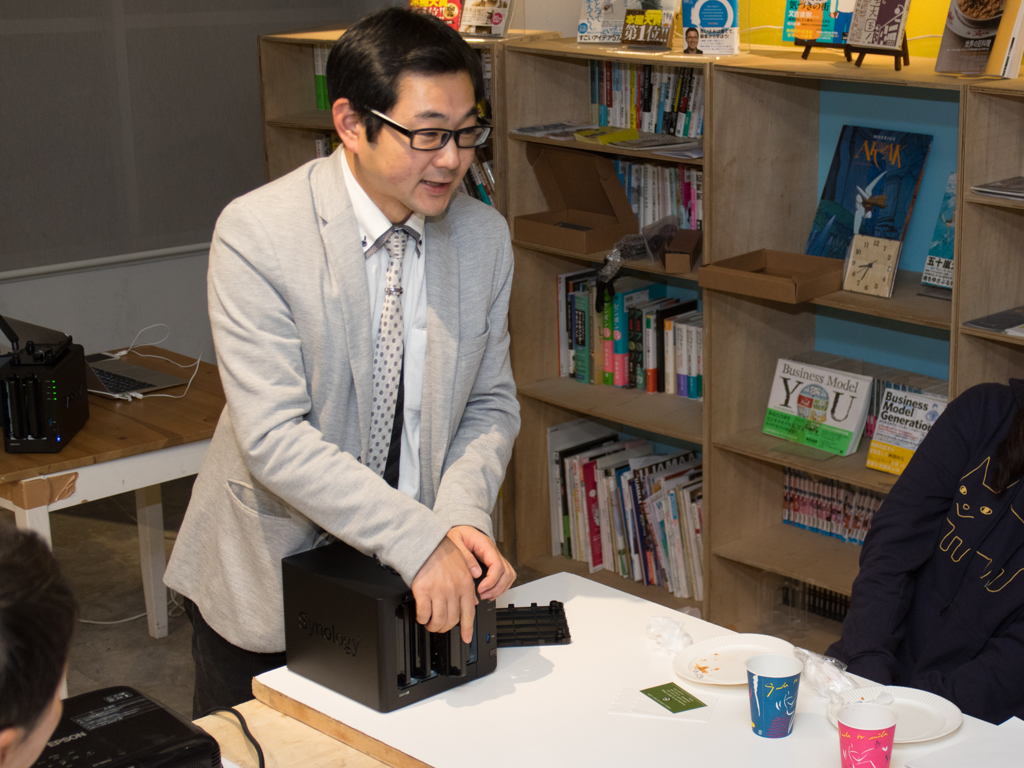 フィールドレイクの小川氏より、NASの構造と基本的な使い方をレクチャーがあった。