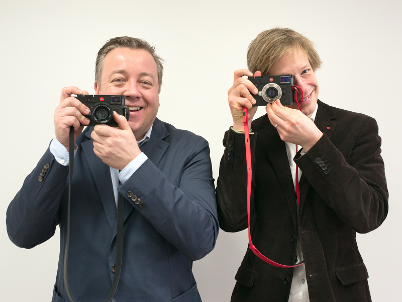 ライカカメラ社のステファン・ダニエル氏（左）、イェスコ・フォン・エーンハウゼン氏（右）