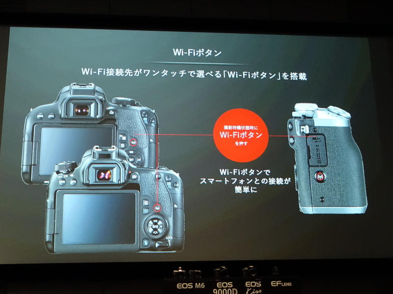 Wi-Fiボタンは同社一眼レフ初の装備