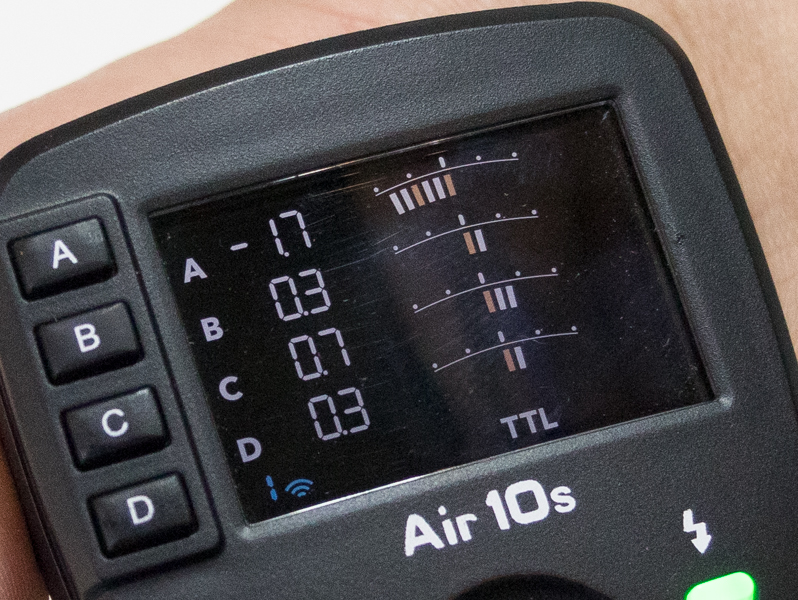 TTLモードで1/3ステップで調整したところ