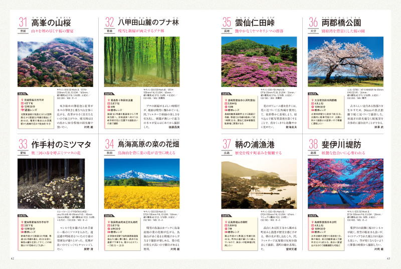 その季節に撮りたい絶景写真を100通りずつ収録