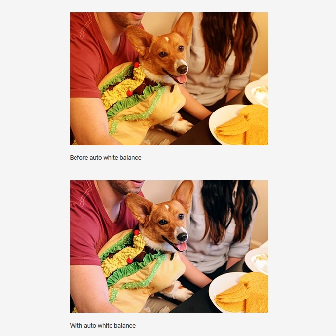 自動補正の適用例