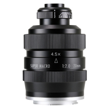 最大倍率4.5倍のマクロレンズ「FREEWALKER 20mm F2 SUPER MACRO