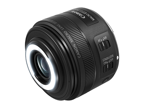 キヤノン、LED内蔵マクロレンズ「EF-S 35mm F2.8 Macro IS STM」 - デジカメ Watch