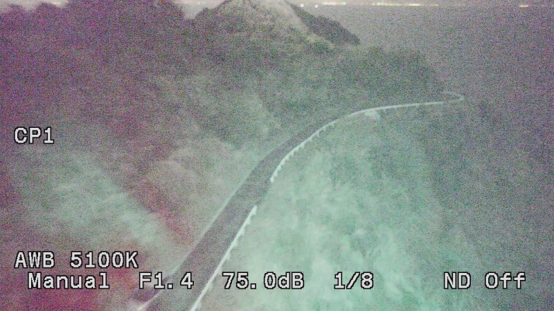 夜間撮影画像 河川監視での例