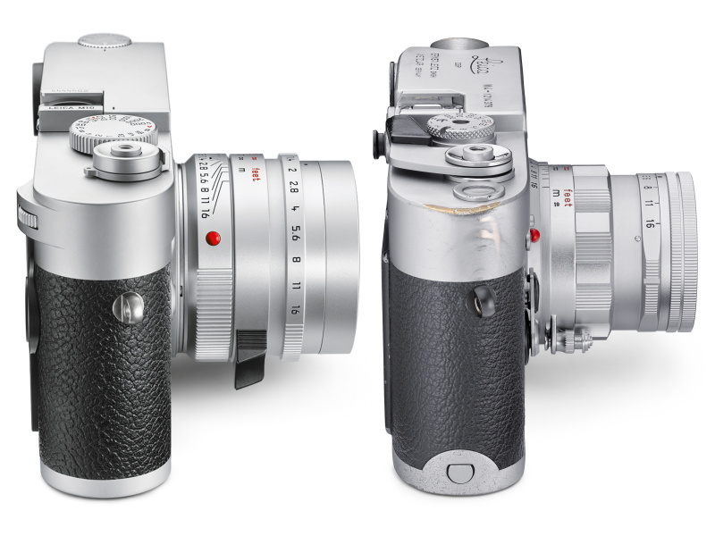 サイズ感のイメージ。左からライカM10（2017年）、ライカM4（1967年）