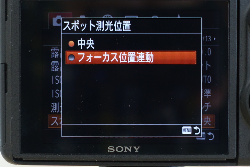 スポット測光位置