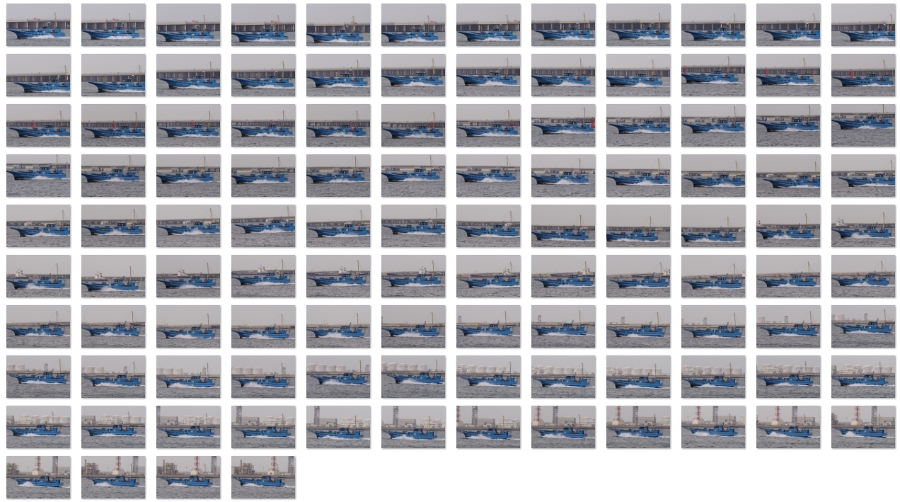 112枚を連写したところ