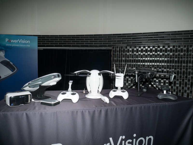 PowerVisionの製品。左からPowerRay、PowerEgg、PowerEye