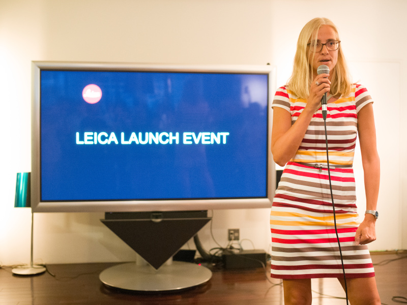 ライカTL2製品担当者のマイケ・ハルベルツさん。7月21日の製品発表イベントにて