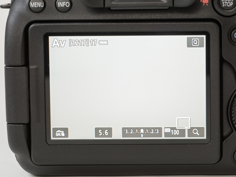 デュアルピクセルCMOS AFでフォーカス枠を最も外側（右下）に移動させたところ