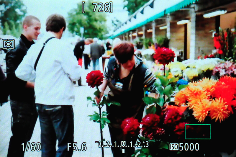 AF枠を画面の最も端のに移動させたところ