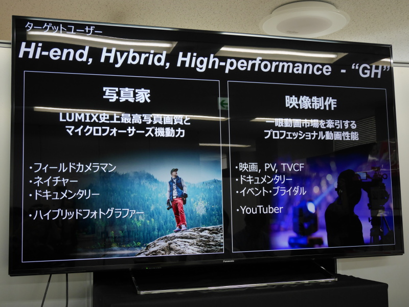 GHシリーズは動画と静止画のハイブリッドがテーマ。GHのHはハイブリッドの意