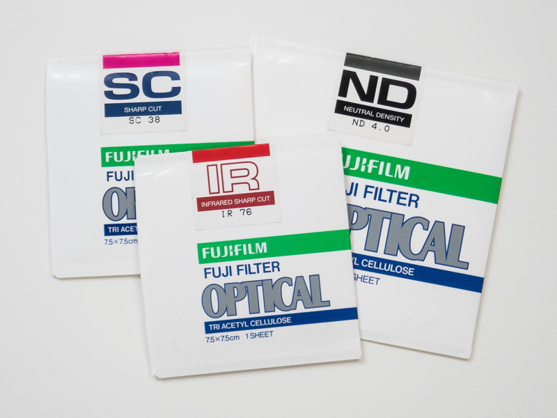 今回は富士フイルムのSC、IR、NDの3種を購入。生産時期が限られるので、購入時期によっては種類が限られる。