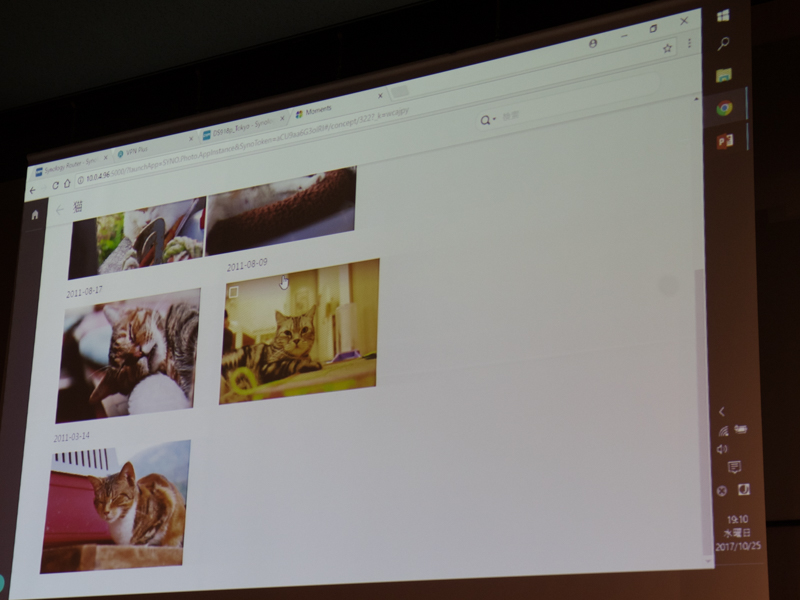 主題から「猫」を選んで見ているところ。