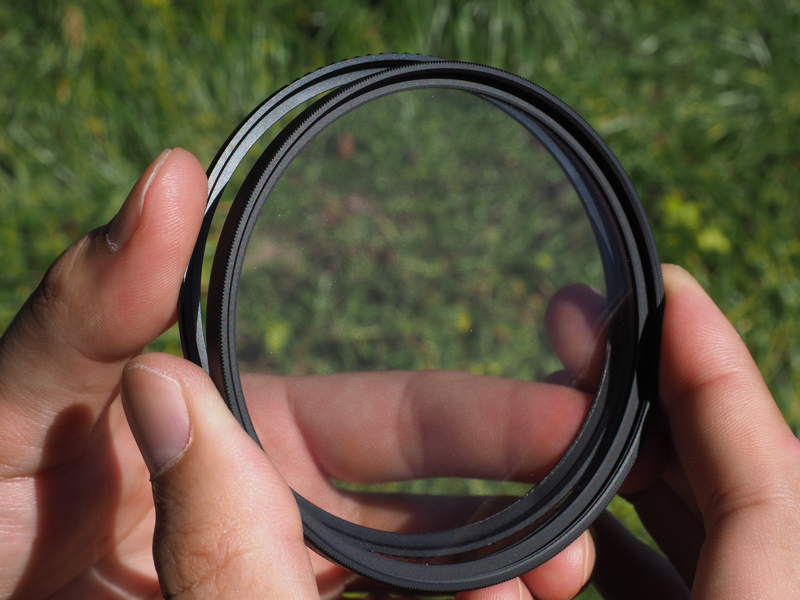 フィルター用フレームに他社ソフトフィルターを装着。