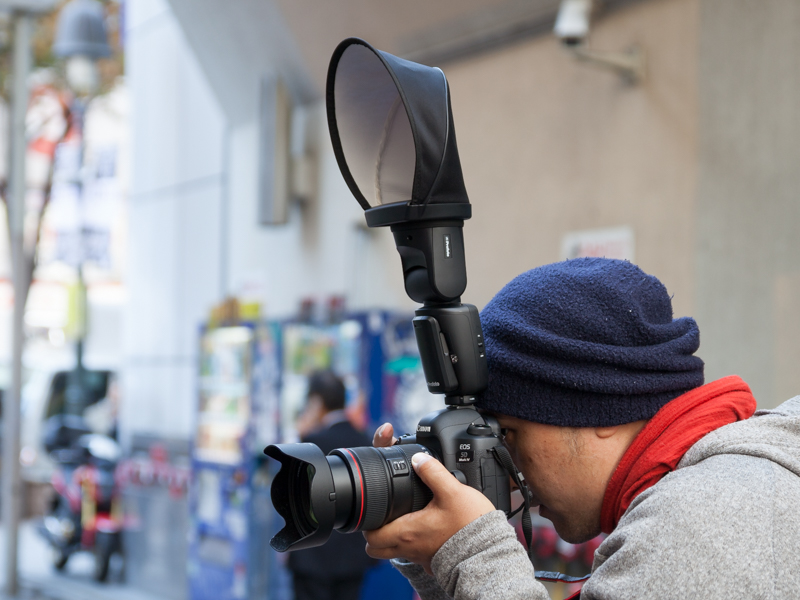 「ソフトバウンス」を装着したところ。