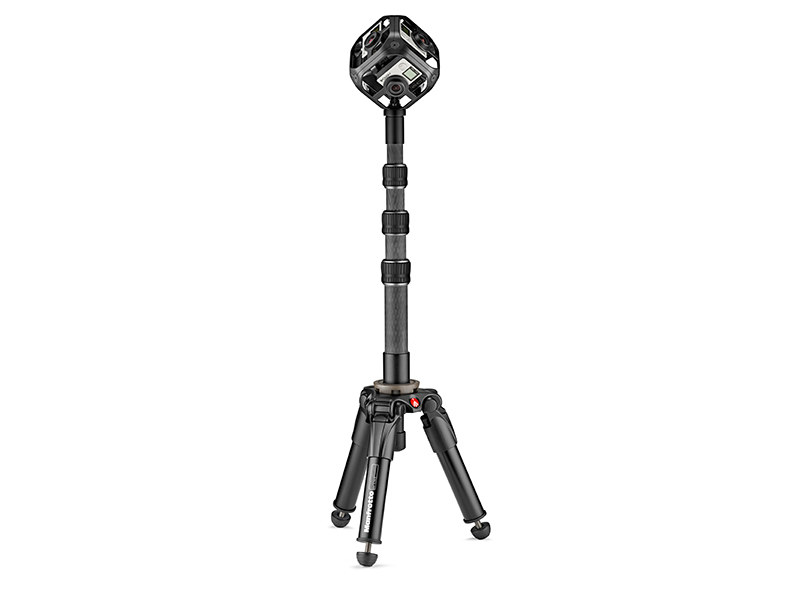 エクステンションブームと360°撮影パノラママウントリグを装着した使用例