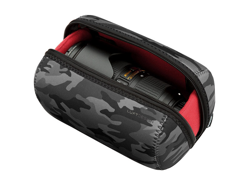 		ハクバ写真産業 ルフトデザイン スリムフィット レンズポーチ ブラックカモ