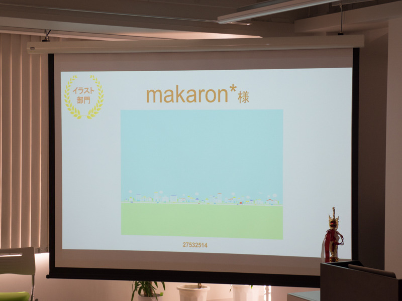 イラスト部門では「makaron*」さんがトップに